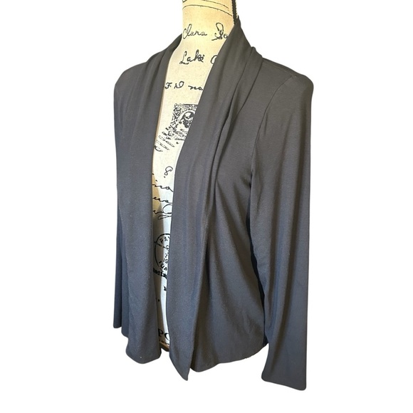 Eileen Fisher Open Front Loose Knit Cardigan Sz Lrg - Picture 3 of 9